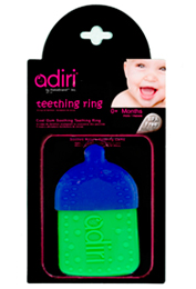    Adiri Bottle Teething Ring, cyan-green (. Cyan-green)