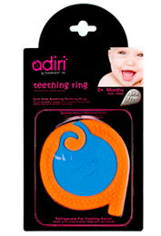    Adiri A Teething Rings, cyan-orange (. Cyan-orange)