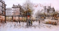 Картина «Городская площадь», масло, холст, 76x40 см.